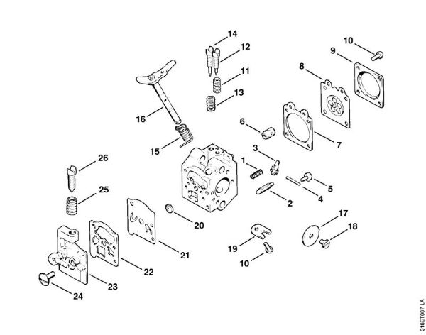 Foices a motor (FS) FS 200 Carburador da marca Stihl