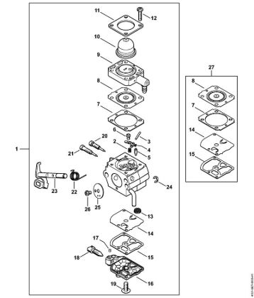 Foices a motor (FS) FS 230 Carburador 4151/00 da marca Stihl