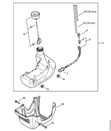 Foices a motor (FS) FS 235 Tanque de combustível da marca Stihl