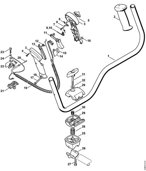 Foices a motor (FS) FS 250 Cabo para duas mãos da marca Stihl