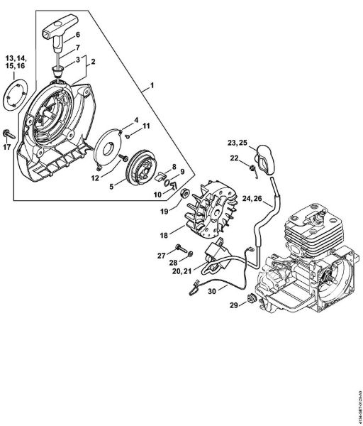Foices a motor (FS) FS 250 Dispositivo de arranque, Sistema de ignição da marca Stihl