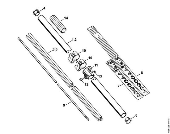 Foices a motor (FS) FS 250 Haste da marca Stihl