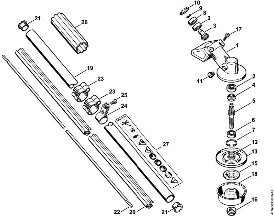 Foices a motor (FS) FS 25-4 Engrenagem, Haste da marca Stihl