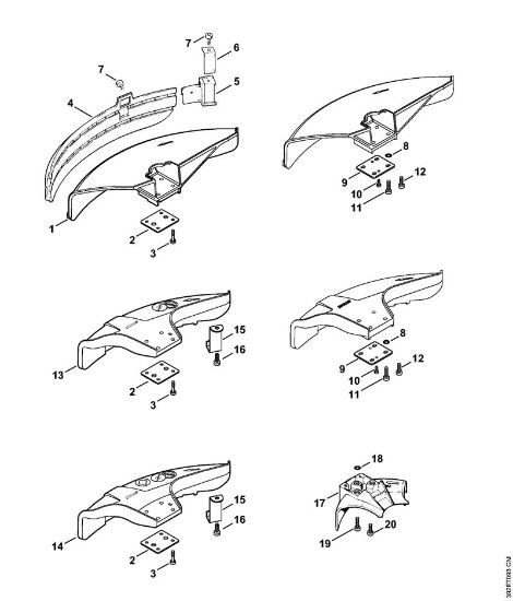 Foices a motor (FS) FS 25-4 Protecção da marca Stihl