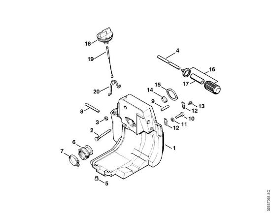 Foices a motor (FS) FS 280 Caixa do tanque da marca Stihl