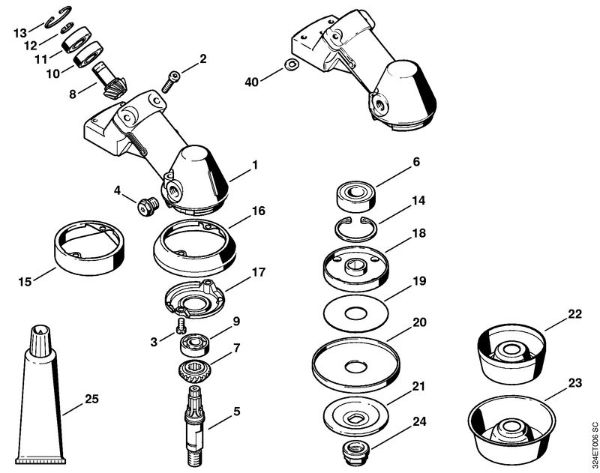 Foices a motor (FS) FS 280 Engrenagem   3 42 828 253 da marca Stihl