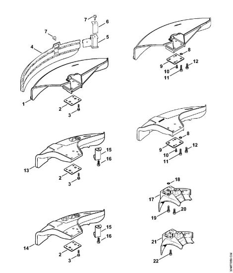 Foices a motor (FS) FS 280 Protecção da marca Stihl