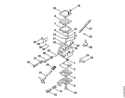 Foices a motor (FS) FS 40 - 4130 Carburador WT-160 da marca Stihl