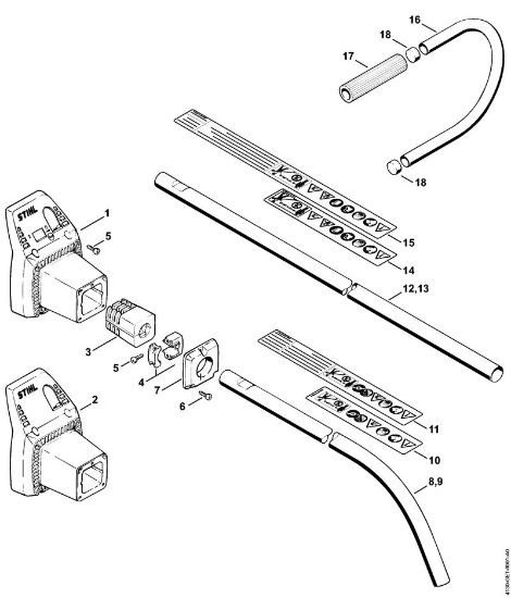 Foices a motor (FS) FS 44 Haste FS 40, FS 44 (17.94) da marca Stihl