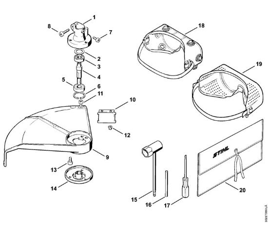 Foices a motor (FS) FS 48 Caixa do mancal da marca Stihl