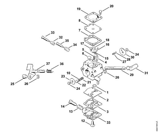 Foices a motor (FS) FS 48 Carburador da marca Stihl