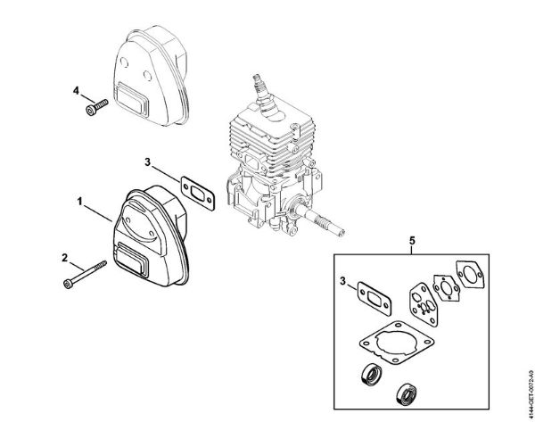 Foices a motor (FS) FS 50 C-E Silenciador da marca Stihl