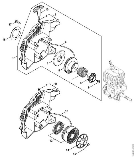Foices a motor (FS) FS 50 C-E L Dispositivo de arranque ErgoStart FS 50 C-E da marca Stihl