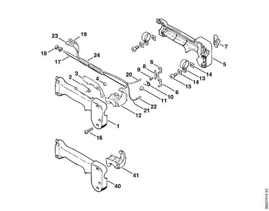 Foices a motor (FS) FS 52 Cabo de manejo FS 52, FS 56 da marca Stihl