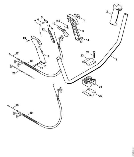 Foices a motor (FS) FS 55 C-E Cabo para duas mãos da marca Stihl