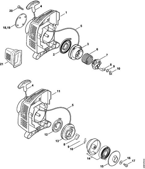 Foices a motor (FS) FS 55 C-E Dispositivo de arranque ErgoStart da marca Stihl
