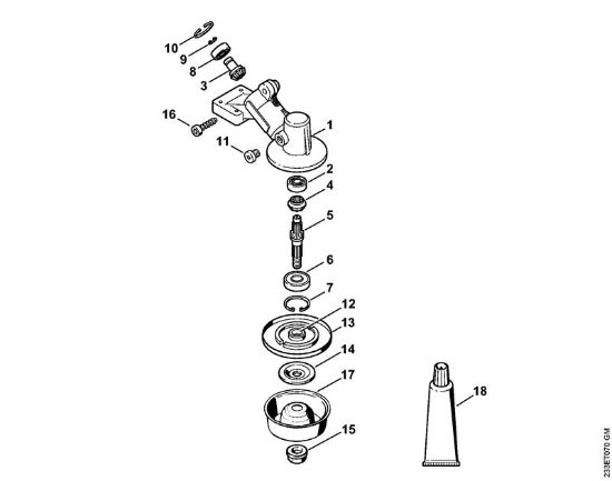 Foices a motor (FS) FS 55 C-E Engrenagem (16.2014) da marca Stihl