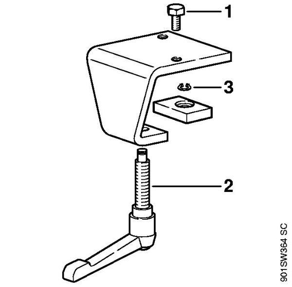Foices a motor (FS) FS 55 R 2-MIX Placa tensora da marca Stihl