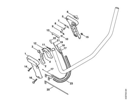 Foices a motor (FS) FS 55 T Cabo para duas mãos (27.2001) da marca Stihl