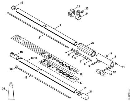 Foices a motor (FS) FS 55 T Haste FS 55 T (14.2002) da marca Stihl