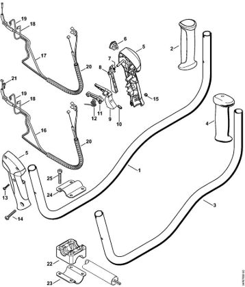 Foices a motor (FS) FS 56 (4144) Cabo para duas mãos da marca Stihl