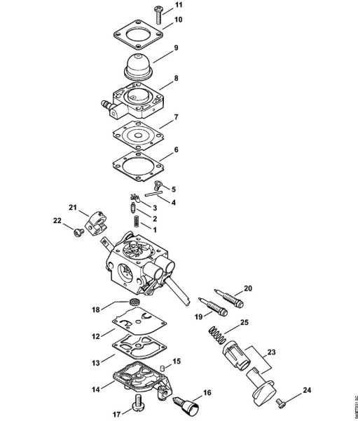 Foices a motor (FS) FS 56 (4144) Carburador C1M-S267 da marca Stihl
