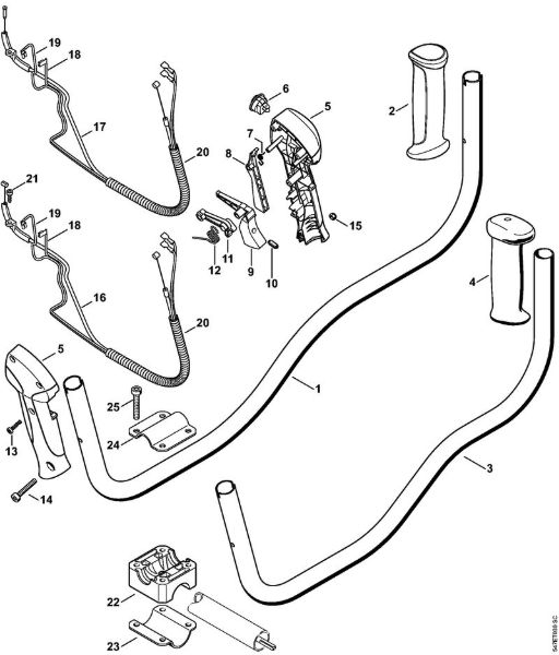 Foices a motor (FS) FS 56 C-E Cabo para duas mãos da marca Stihl