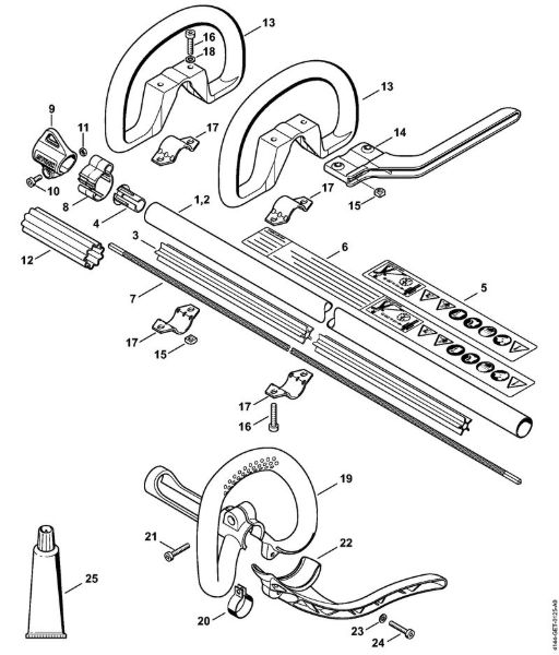 Foices a motor (FS) FS 56 R Haste, Cabo circular da marca Stihl