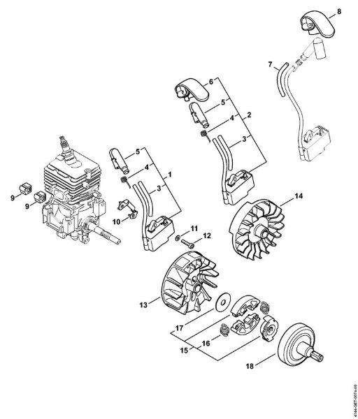 Foices a motor (FS) FS 56 RC-E Sistema de ignição, Embreagem da marca Stihl