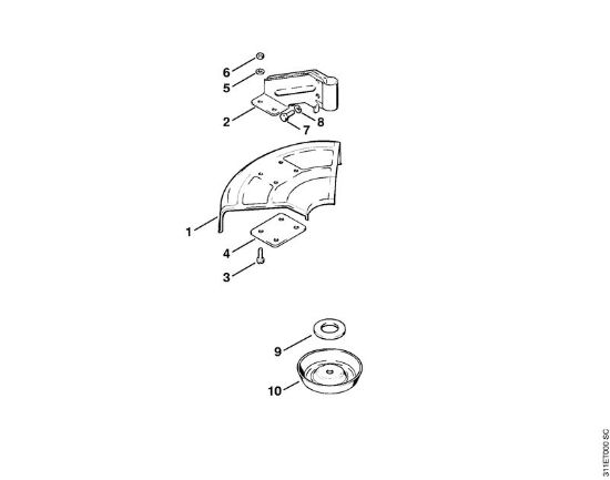 Foices a motor (FS) FS 60 Protecção da marca Stihl