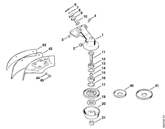 Foices a motor (FS) FS 62 Engrenagem FS 66 da marca Stihl
