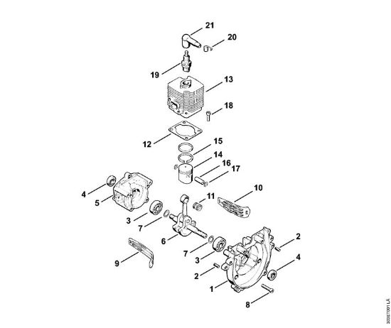 Foices a motor (FS) FS 62 R Caixa da cambota, Cilindro da marca Stihl