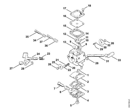 Foices a motor (FS) FS 66 R Carburador da marca Stihl
