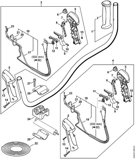 Foices a motor (FS) FS 70 C-E Cabo para duas mãos da marca Stihl