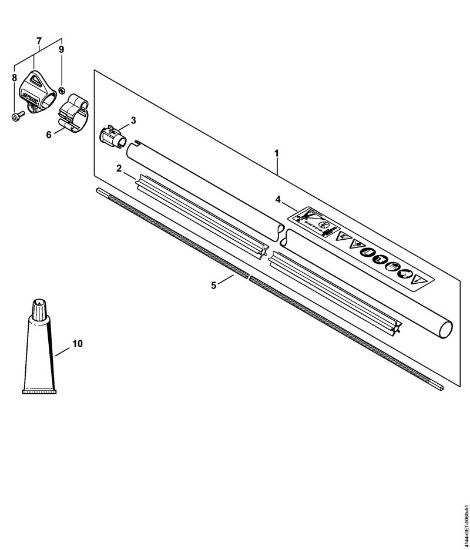 Foices a motor (FS) FS 70 C-E Haste, Cabo circular FS 70 C-E da marca Stihl