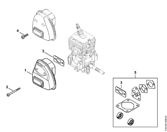Foices a motor (FS) FS 70 RC-E Silenciador da marca Stihl