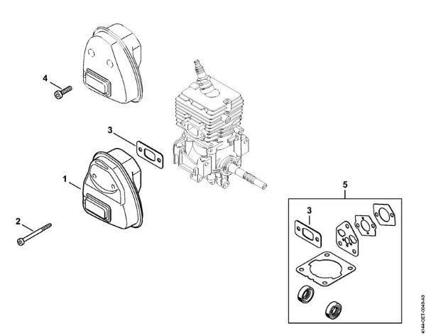 Foices a motor (FS) FS 70 RC-E Silenciador da marca Stihl