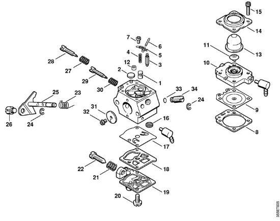 Foices a motor (FS) FS 72 Carburador WT-227 da marca Stihl