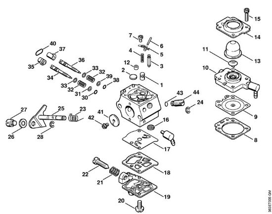 Foices a motor (FS) FS 72 Carburador WT-329 da marca Stihl