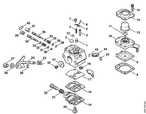 Foices a motor (FS) FS 72 Carburador WT-329 da marca Stihl