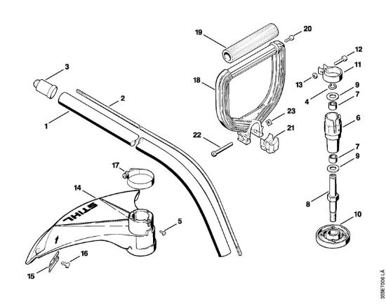 Foices a motor (FS) FS 72 R Haste FS 72, Cabo circular da marca Stihl