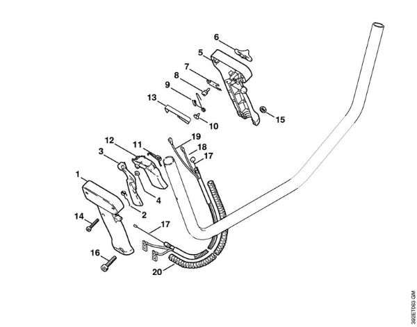 Foices a motor (FS) FS 80 Cabo para duas mãos da marca Stihl