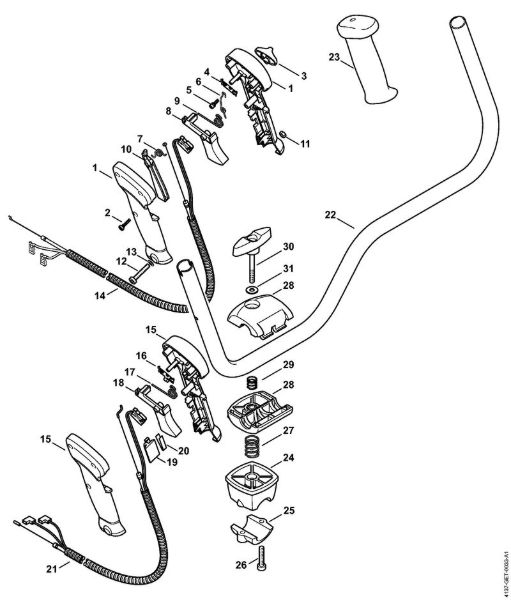 Foices a motor (FS) FS 80 Cabo para duas mãos da marca Stihl