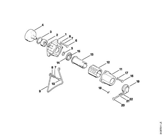 Foices a motor (FS) FS 80 AVRE Caixa da embreagem AV da marca Stihl