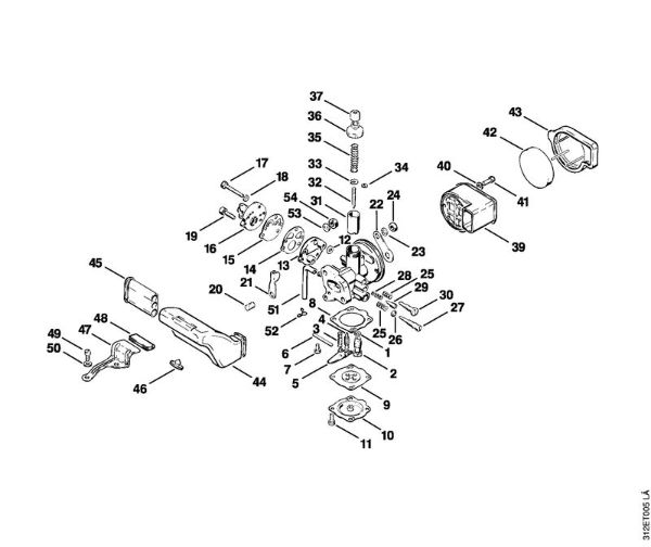 Foices a motor (FS) FS 80 E Carburador, Filtro de ar da marca Stihl