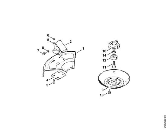 Foices a motor (FS) FS 80 E Protecção da marca Stihl