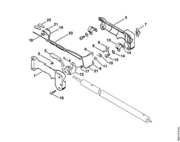 Foices a motor (FS) FS 80 R Cabo da mão   X 36 959 794 (37.1997) da marca Stihl