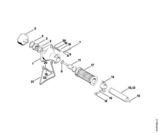 Foices a motor (FS) FS 80 RE Caixa da embreagem, Haste da marca Stihl