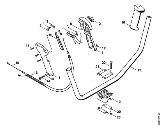 Foices a motor (FS) FS 85 Cabo para duas mãos (24.2002), (15.2003) da marca Stihl