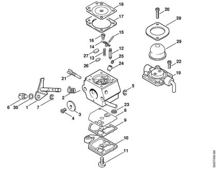 Foices a motor (FS) FS 85 T Carburador C1Q-S45 (16.2001) da marca Stihl